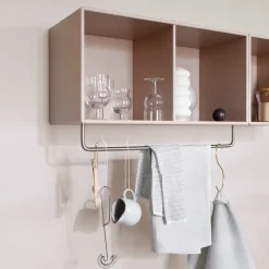Montana COAT hat shelf with clothes rails, Graphic 100, incl. suspension Grey Best