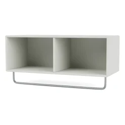 Montana COAT hat shelf with clothes rails, Nordic Grey Clearance