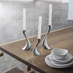 Georg Jensen Cobra candleholder 3-pack, stainless steel GreySilver-coloured New