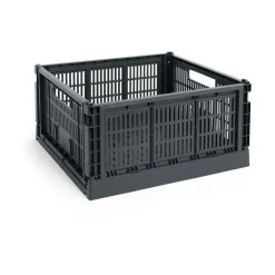 HAY Colour Crate L Square 42x42 cm, Charcoal Black Clearance