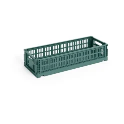 HAY Colour Crate Mini Oblong 13x34.5 cm, Dark Green