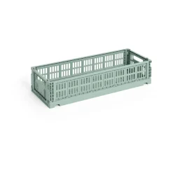 HAY Colour Crate Mini Oblong 13x34.5 cm, Sage Green Discount