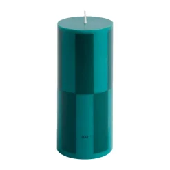 HAY Column Candle block candle small 15 cm, Green-dark green large check Multi Sale