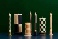 HAY Column Candle block candle small 15 cm, Cream-sand WhiteBeige Sale