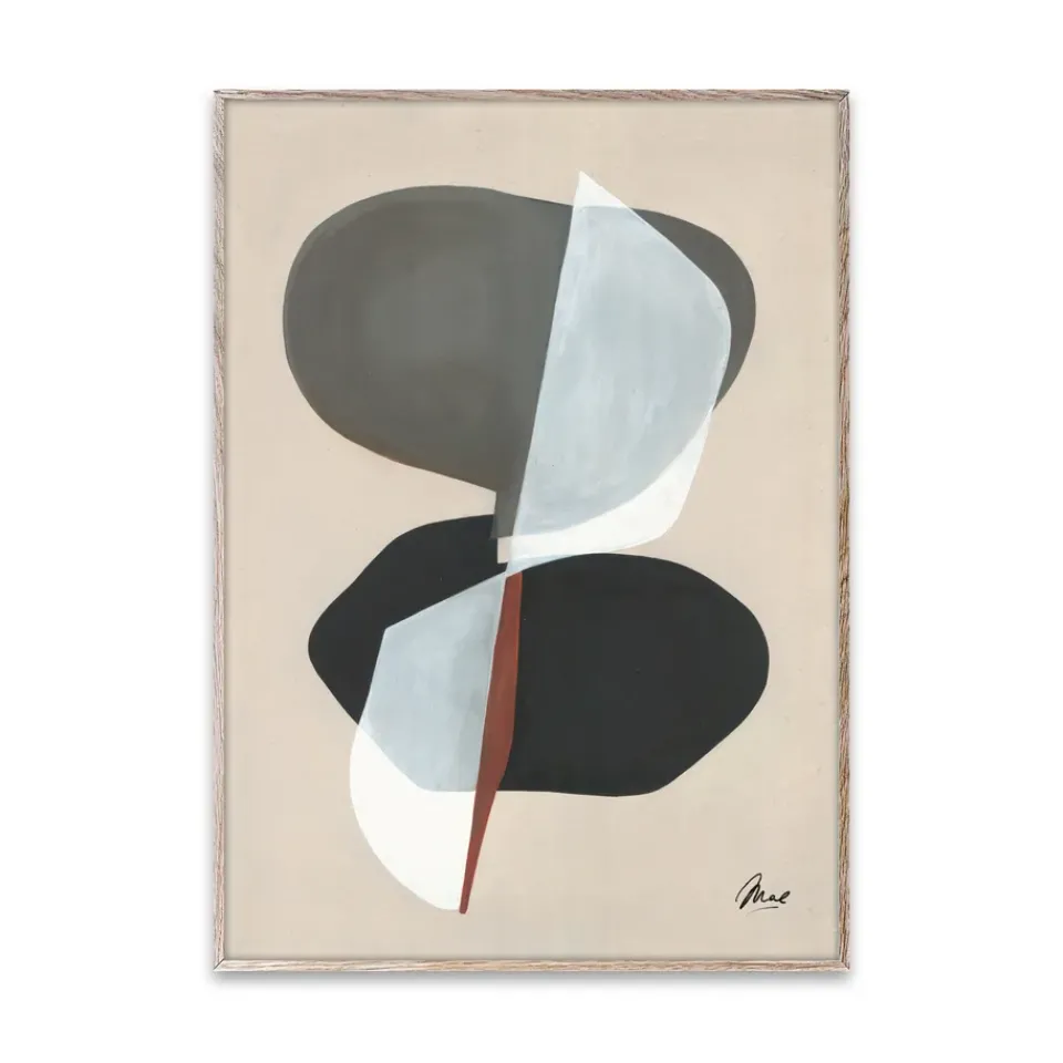 Paper Collective Composition 01 poster, 30x40 cm Grey