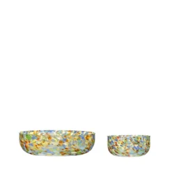 Hübsch Confetti bowls 2-pack, Yellow-blue-orange Multi Sale
