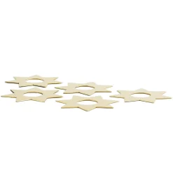 KLONG Constella manschett stars 5 pack, Brass Gold-coloured