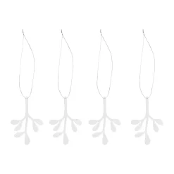Cooee Design Cooee Christmas ornaments stainless steel 4-pack, Mistletoe Silver-coloured Hot