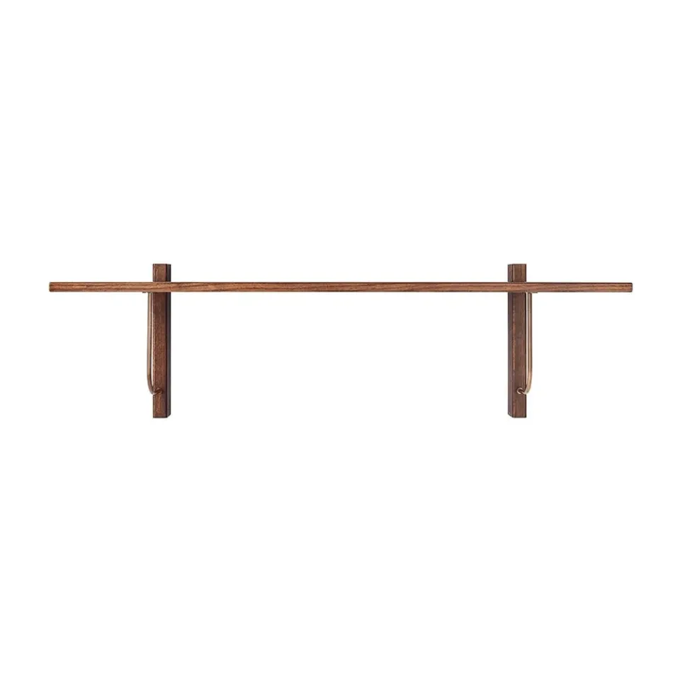 Audo Copenhagen Corbel shelf 100x30cm, Dark stained oak Brown Outlet
