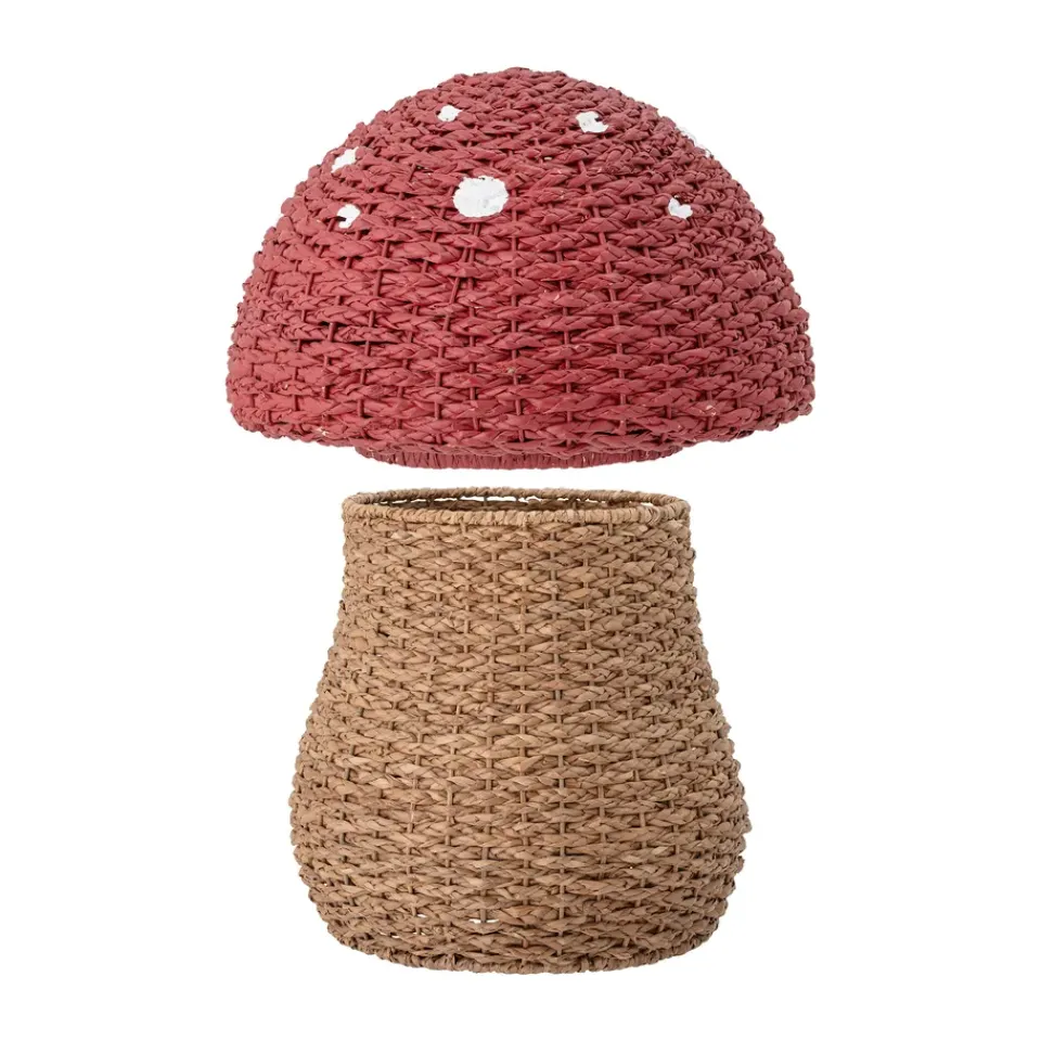 Bloomingville Corintha storage basket with lid Ø43x61 cm, Red Clearance