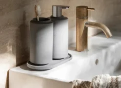 Blomus Creto toothbrush mug, Micro chip Grey Clearance