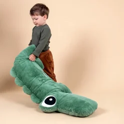 Done by deer Croco stuffed animal big 100 cm, Green Outlet