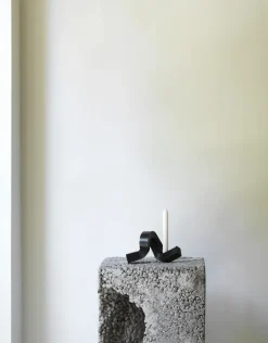Normann Copenhagen Crooked candle holder 1, Bronze Black New