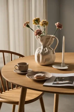 Byon Crumple vase, White Clearance
