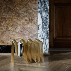 AYTM Curva newspaper stand, brass White Sale