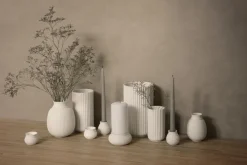Lyngby Porcelæn Curve candle sticks 7 cm, White Outlet