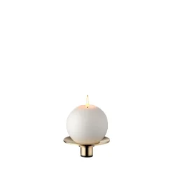 LIND DNA Curve Candlestick, Gold, tray Gold-coloured Online