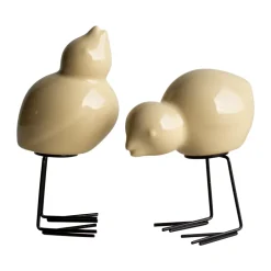 DBKD Swedish Birds Easter decoration 2-pack, Shiny Yellow New