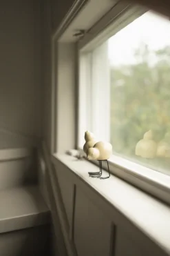 DBKD Swedish Birds Easter decoration 2-pack, Shiny Yellow New