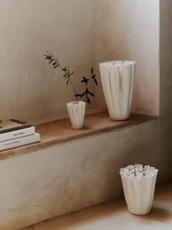 Ferm Living Dedali vase 11 cm, Off- White Outlet
