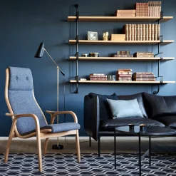 GUBI Demon wall shelf 4 levels, Walnut, 215 cm Brown Clearance