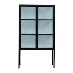 Lene Bjerre Depot display cabinet 85x40x150 cm, Black-white BlackWhite