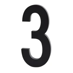 Design Letters numbers aluminum 100 mm, 3 Black Hot