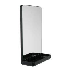 Design Letters Wall-mounted mirror with shelf, Black Discount