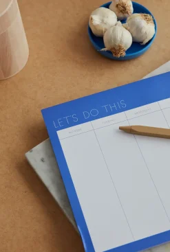 Design Letters weekly planner paper, Cobalt Blue Outlet