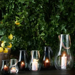 Holmegaard Design with Light candle holder smoke, 16 cm Grey Clearance