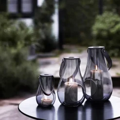 Holmegaard Design with Light candle holder smoke, 29 cm Grey Online