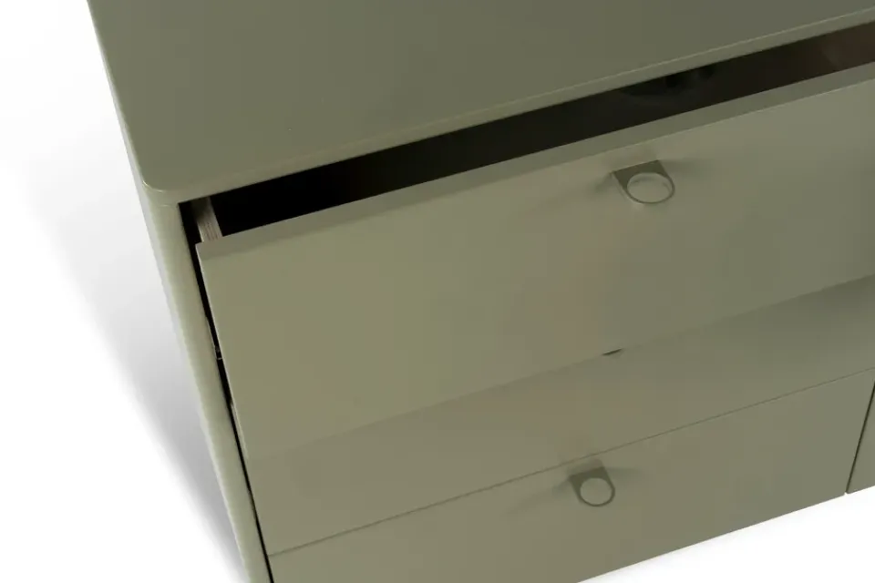 Mavis Deus chest of drawers 9 drawers, Olive Grey Outlet