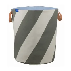 Mette Ditmer Diagonal laundry basket Ø40x50 cm, Dark olive-sand BeigeBrown Discount