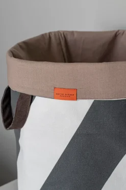 Mette Ditmer Diagonal laundry basket Ø40x50 cm, Dark grey-off-white GreyWhite Sale