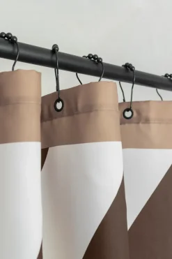 Mette Ditmer Diagonal shower curtain 150x200 cm, Chocolate Brown Outlet