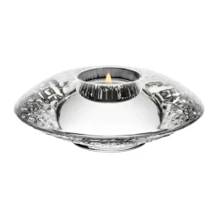 Kosta Boda Discus votive 140 mm, Clear Transparent