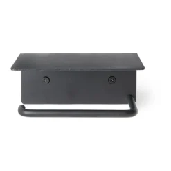 Ferm Living Dora toilet paper holder with shelf, Black
