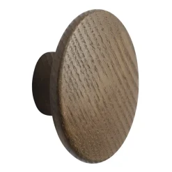 Muuto Dots wood hook dark stained , Ø6.5 cm Brown Clearance