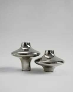 Hein Studio Doublet no. 02 s large candlestick, Chrome Silver-coloured Discount