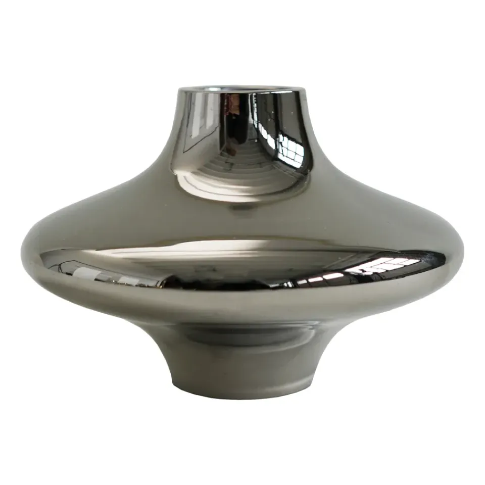 Hein Studio Doublet no. 01 small candlestick, Chrome Silver-coloured