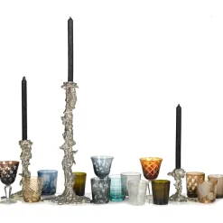 POLSPOTTEN Drip candlestick 14 cm, Silver Silver-coloured Clearance