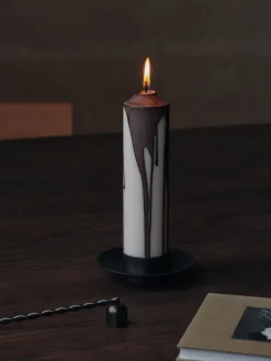 Ferm Living Drip pillar candle, Dark Chocolate, 20 cm Brown Online