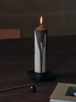 Ferm Living Drip pillar candle, Dark Chocolate, 20 cm Brown Online