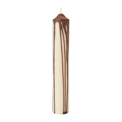 Ferm Living Drip pillar candle, Dark Chocolate, 30 cm Brown Discount