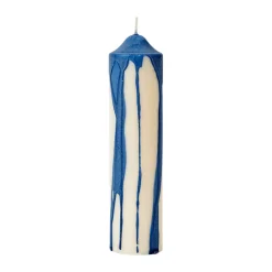 Ferm Living Drip pillar candle, Deep , 20 cm Blue Online