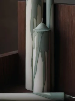 Ferm Living Drip pillar candle, Tea , 30 cm Green Best