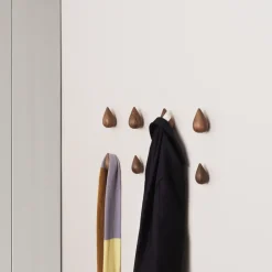 Normann Copenhagen Dropit knob 2-pack walnut, small Brown Sale