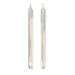 Ferm Living Dryp stearin candle 2-pack, Warm Grey GreyWhite Sale