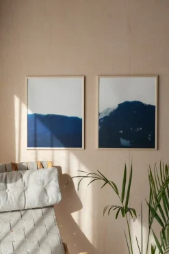 Fine Little Day Dyeforindigo ocean 1 poster 40x50 cm, Blue-white BlueWhite