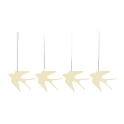 Cooee Design Easter Deco bird Easter decoration 4-pack, Light Yellow Outlet
